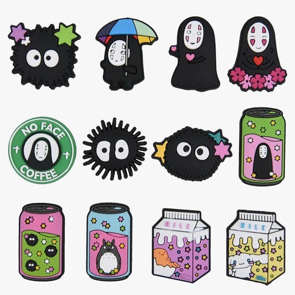 Shoes - Set of 12 Studio Ghibli/Anime Croc Shoe Charms Jibbitz